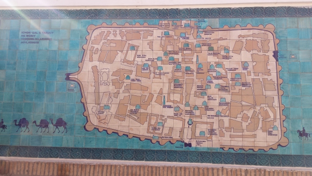 Khiva - map of the old walled town