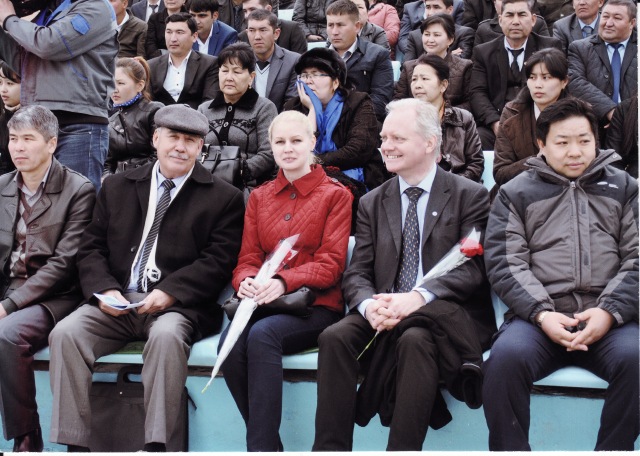 Head of the Karakalpakstan Election Commission, with Irina and Andy at official celebrations marking 'Nauruz' (the Central Asia New Year).